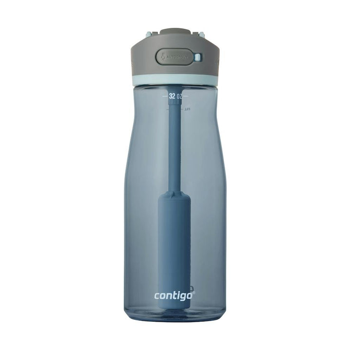 Contigo® Wells Plastic Filter Water Bottle with AUTOSPOUT® Straw Lid, 32 Oz. - Dark Ice [D5QMY]